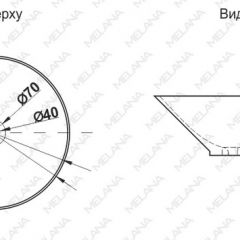 Накладная раковина melana mln-7020-b1+b18 (t4006hb1+b18 ) (сине-черная) в Кудымкаре - kudymkar.mebel24.online | фото 2