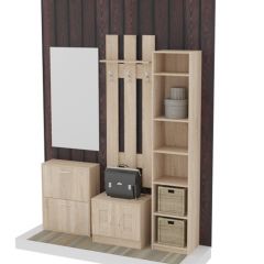 Обувница 2 секции (дуб сонома) в Кудымкаре - kudymkar.mebel24.online | фото 4