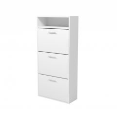 Обувница 3 секции (белый) в Кудымкаре - kudymkar.mebel24.online | фото