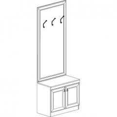 Шкаф для одежды открытый №620 "Инна" Денвер темный в Кудымкаре - kudymkar.mebel24.online | фото 3