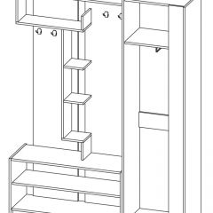 Прихожая Марица Модульная (ЯШ темный/ светлый) в Кудымкаре - kudymkar.mebel24.online | фото 3