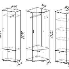 Прихожая Ника (модульная) венге/лоредо в Кудымкаре - kudymkar.mebel24.online | фото 2