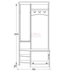 Прихожая Саша - 13 в Кудымкаре - kudymkar.mebel24.online | фото 2