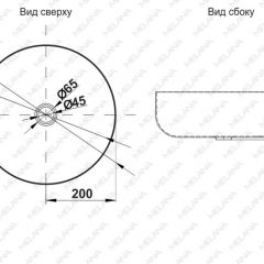 Раковина 400B Lake MELANA Profline ГРАФИТ накладная круглая 400B в Кудымкаре - kudymkar.mebel24.online | фото 2