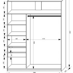 Шкаф-купе 1800 серии SOFT D1+D3+B2+PL1 (2 ящика+1штанга) профиль «Графит» в Кудымкаре - kudymkar.mebel24.online | фото 3