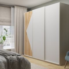 Шкаф-купе 2400 серии SOFT D7+D3+D3+B22+PL4 (по 2 ящика лев/прав+2штанги) профиль «Капучино» в Кудымкаре - kudymkar.mebel24.online | фото