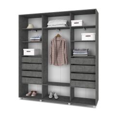 МАРТИН Шкаф-купе Камень темный (2200*450) М421 в Кудымкаре - kudymkar.mebel24.online | фото 4