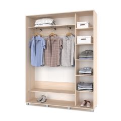РОЛАНД Шкаф-купе Млечный дуб (450*1700) Р471 в Кудымкаре - kudymkar.mebel24.online | фото 3