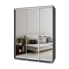 РОЛАНД Шкаф-купе с зеркалами Венге (450*1700) Р473 в Кудымкаре - kudymkar.mebel24.online | фото