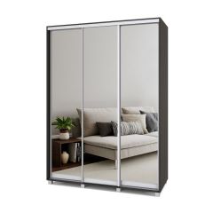 РОЛАНД Шкаф-купе с зеркалами Венге (600*1700) Р673 в Кудымкаре - kudymkar.mebel24.online | фото