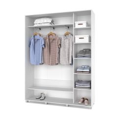 РОЛАНД Шкаф-купе с зеркалом Анкор светлый (450*1700) Р472 в Кудымкаре - kudymkar.mebel24.online | фото 3