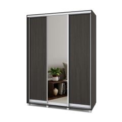 РОЛАНД Шкаф-купе с зеркалом Венге (600*1700) Р672 в Кудымкаре - kudymkar.mebel24.online | фото