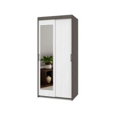 ТОМАС Шкаф-купе с зеркалом Анкор темный/светлый Т22 в Кудымкаре - kudymkar.mebel24.online | фото