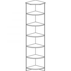 Шкаф угловой открытый №607 "Инна" Денвер светлый в Кудымкаре - kudymkar.mebel24.online | фото 3