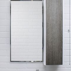Шкаф-зеркало Uno 60 Дуб серый левый/правый Домино (DU1503HZ) в Кудымкаре - kudymkar.mebel24.online | фото 7