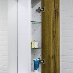 Шкаф-зеркало Uno 60 Дуб ВОТАН правый Домино (DU1512HZ) в Кудымкаре - kudymkar.mebel24.online | фото 7