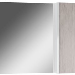 Шкаф-зеркало Uno 80 Дуб серый левый/правый Домино (DU1504HZ) в Кудымкаре - kudymkar.mebel24.online | фото 1