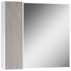 Шкаф-зеркало Uno 80 Дуб серый левый/правый Домино (DU1504HZ) в Кудымкаре - kudymkar.mebel24.online | фото 6