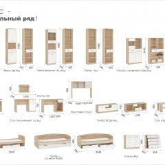 Система Стелс Шкаф-Пенал 1ящ Дуб сонома/Белый в Кудымкаре - kudymkar.mebel24.online | фото 3