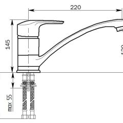Смеситель MS-004 в Кудымкаре - kudymkar.mebel24.online | фото 2