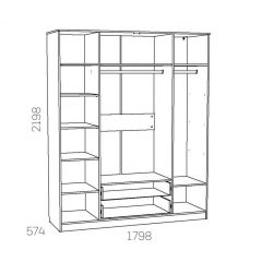 НМ 011.84 Х Шкаф комбинированный "Оливия" в Кудымкаре - kudymkar.mebel24.online | фото 3