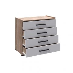 Спальня Соната Комод (Белый/Дуб крафт золотой) в Кудымкаре - kudymkar.mebel24.online | фото 2