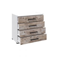 Спальня Соната Комод (Белый/Дуб юкон) в Кудымкаре - kudymkar.mebel24.online | фото 2