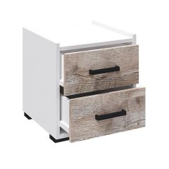 Спальня Соната Тумба прикроватная (Белый/Дуб юкон) в Кудымкаре - kudymkar.mebel24.online | фото 2