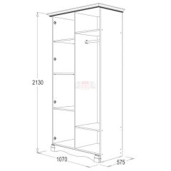 Спальный гарнитур Ольга-1Н (модульная) в Кудымкаре - kudymkar.mebel24.online | фото 3