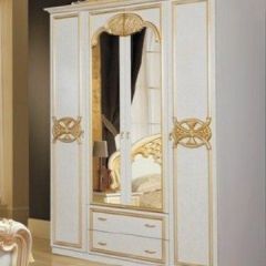 Спальный гарнитур Ольга (модульная) беж/золото в Кудымкаре - kudymkar.mebel24.online | фото 4