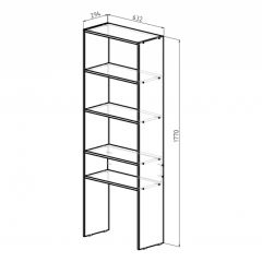 Стеллаж Элемент-1 (дуб сонома) в Кудымкаре - kudymkar.mebel24.online | фото 2