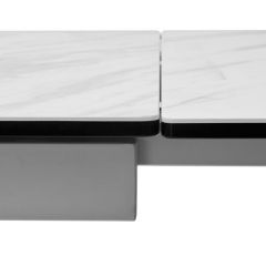 Стол BELLUNO 160 MARBLES KL-99 Белый мрамор матовый, итальянская керамика/ белый каркас, ®DISAUR в Кудымкаре - kudymkar.mebel24.online | фото 7