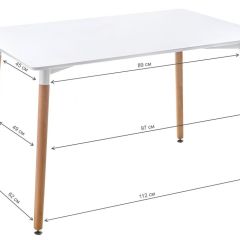 Стол деревянный Table 110 white / wood в Кудымкаре - kudymkar.mebel24.online | фото 2