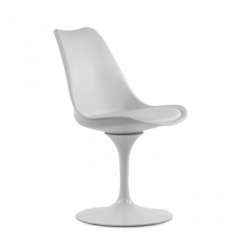 Стул Barneo N-8 Tulip style белый с белой подушкой в Кудымкаре - kudymkar.mebel24.online | фото