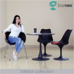 Стул Barneo N-8 Tulip style черный с черной подушкой в Кудымкаре - kudymkar.mebel24.online | фото 4
