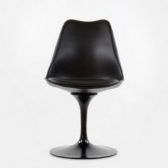 Стул Barneo N-8 Tulip style черный с черной подушкой в Кудымкаре - kudymkar.mebel24.online | фото 2