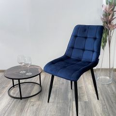 Стул CHIC BLUVEL-86 NAVY BLUE / черный каркас М-City в Кудымкаре - kudymkar.mebel24.online | фото 5