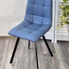 Стул CHILLI-Q SQUARE Oracul 795 Синий, экокожа PU / черный каркас, М-City в Кудымкаре - kudymkar.mebel24.online | фото 4