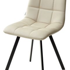 Стул CHILLI SQUARE HK017-02 серо-бежевый, PU/ черный каркас М-City в Кудымкаре - kudymkar.mebel24.online | фото