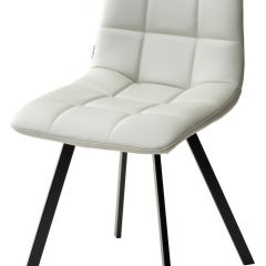 Стул CHILLI SQUARE HK017-03 светло-серый, PU/ черный каркас М-City в Кудымкаре - kudymkar.mebel24.online | фото