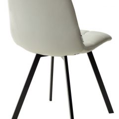 Стул CHILLI SQUARE HK017-03 светло-серый, PU/ черный каркас М-City в Кудымкаре - kudymkar.mebel24.online | фото 4