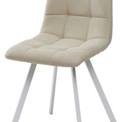 Стул CHILLI SQUARE UF860-01B бежевый, ткань/ белый каркас М-City в Кудымкаре - kudymkar.mebel24.online | фото