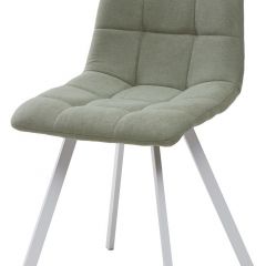 Стул CHILLI SQUARE UF860-11B мятный, ткань/ белый каркас М-City в Кудымкаре - kudymkar.mebel24.online | фото