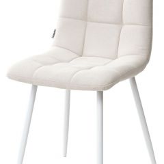 Стул CHILLI UF860-01B бежевый, ткань/белый каркас М-City в Кудымкаре - kudymkar.mebel24.online | фото