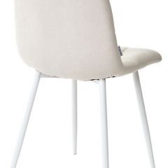 Стул CHILLI UF860-01B бежевый, ткань/белый каркас М-City в Кудымкаре - kudymkar.mebel24.online | фото 2