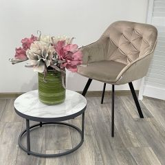 Стул GALE 360 град. поворот. BLUVEL-40 BEIGE, велюр/ черный каркас, М-City в Кудымкаре - kudymkar.mebel24.online | фото 3