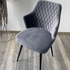 Стул HERMAN 360 град. СЕРЫЙ #27, велюр / черный каркас М-City в Кудымкаре - kudymkar.mebel24.online | фото