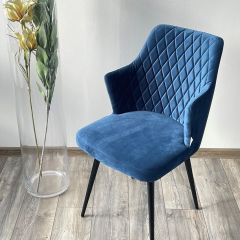 Стул HERMAN 360 град. СИНИЙ #29, велюр / черный каркас М-City в Кудымкаре - kudymkar.mebel24.online | фото
