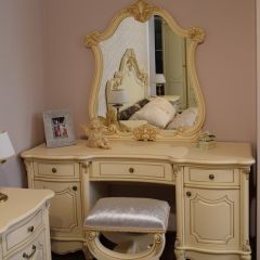Туалетный стол + Зеркало Мона Лиза (крем) в Кудымкаре - kudymkar.mebel24.online | фото 6