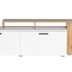 Тумба под ТВ Эльза (Дуб Крафт Золотой/Белый) в Кудымкаре - kudymkar.mebel24.online | фото